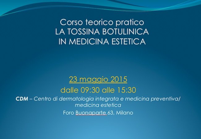 corso tossina botulinica astolfi